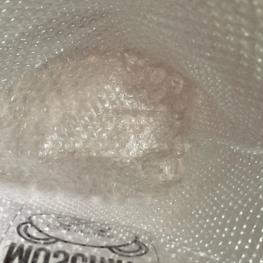 MOSCHINO Teddy couture Milano clear bubble shoe dust bag, with black handles. - Picture 7 of 7
